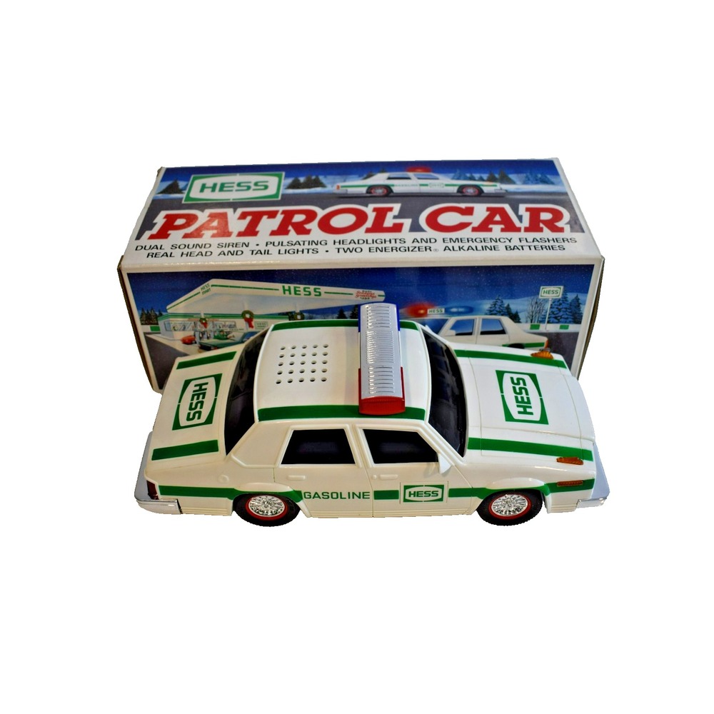 Hess Patrol Car Toy 1993 Gas & Oil Theme White Green Red Original in Box